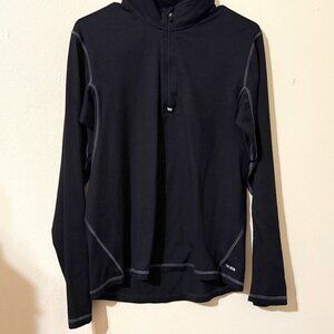Champion Duo Dry ,size Small Long Sleeve 1/4 Zip Mock Neck Shirt Black